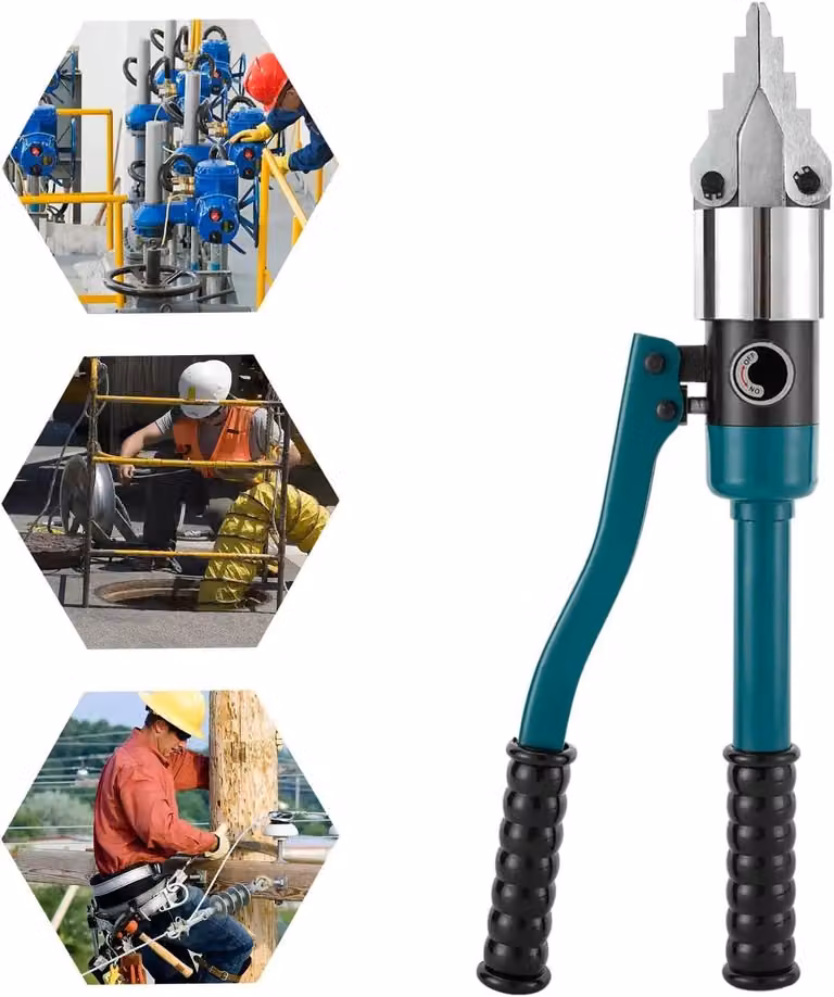Spaccafuori idraulico per flange - Strumento manuale per la separazione delle flange - Capacità: 8 tonnellate - Spaccafuori idraulico portatile per flange - Colore: verde