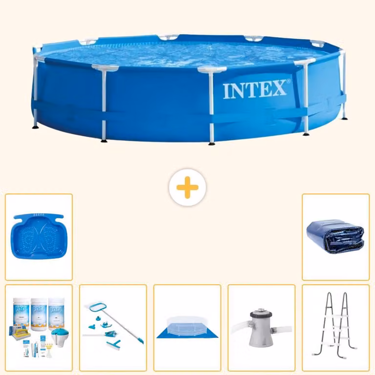 Piscina autoportante rettangolare - 305x76 cm - 8 pezzi - Modello S20426