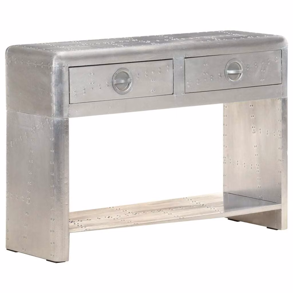 Credenza Aviator 35 x 110 x 75 cm metallo argento