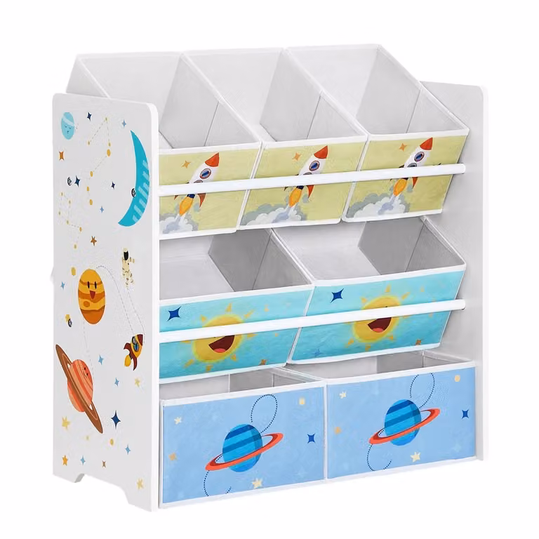 Scaffale per Giocattoli con 7 Contenitori Bianco | SONGMICS
