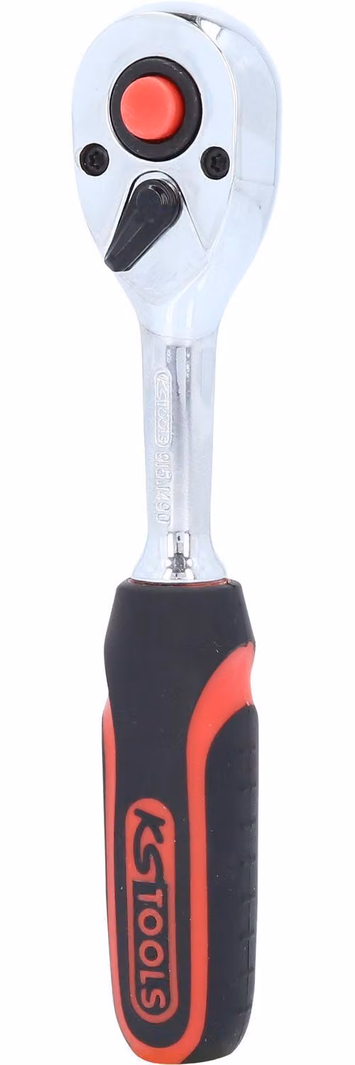 KS TOOLS 1/4" CHROMEplus cricchetto reversibile 72 denti impugnatura in plastica - 915.1490