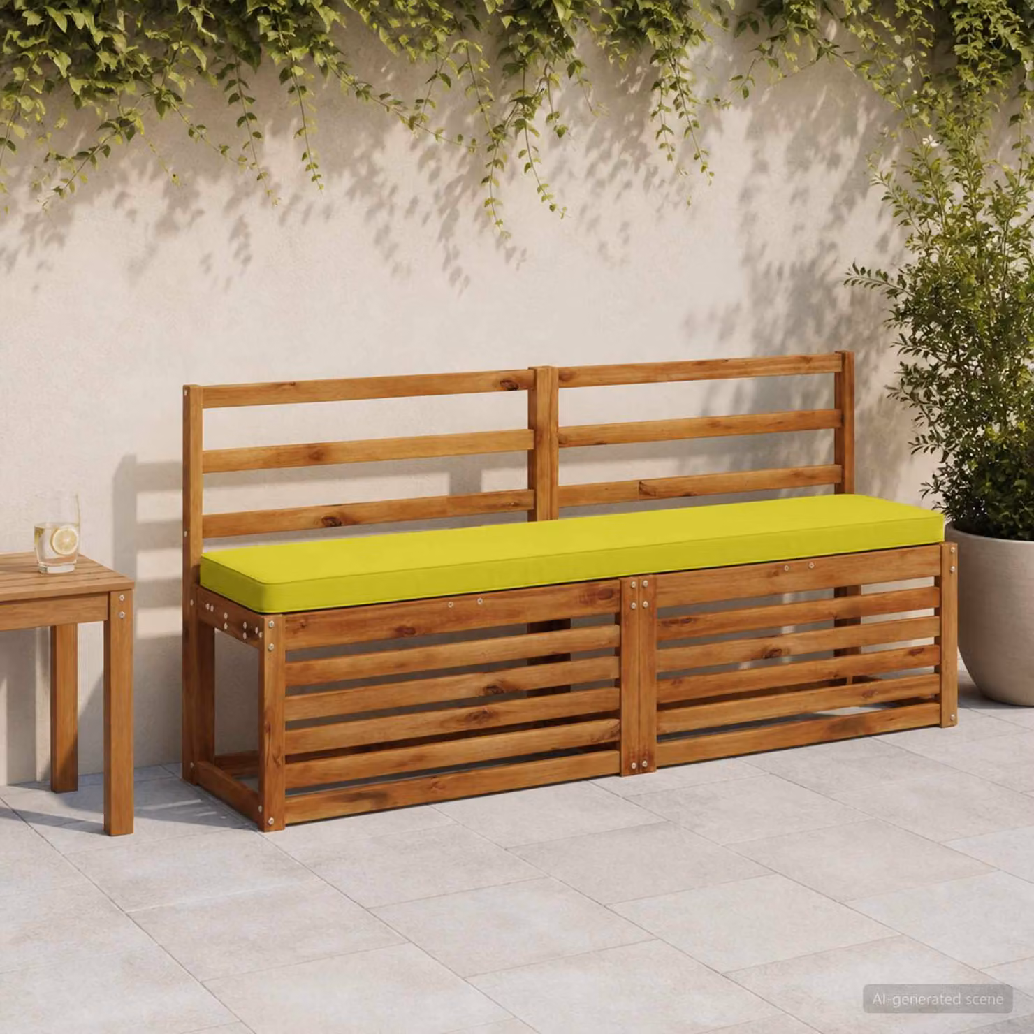 Cuscino per Panchina vidaXL in Poliestere con Rivestimento Lavabile e Resistente ai Raggi UV, Disponibile in Verde o Giallo