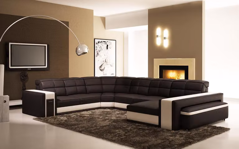 Design Ecken Big Polster Eck Sofa Couch Leder Sofas Garnitur XXL Wohnlandschaft