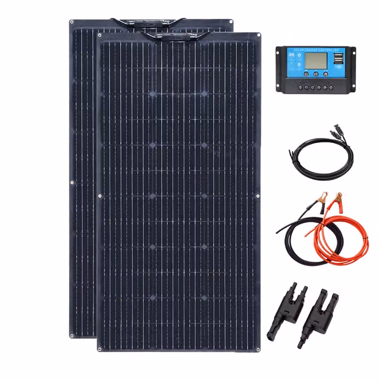 Kit pannelli solari da 200W, alta efficienza, moduli fotovoltaici flessibili. Kit pannello solare da 200W