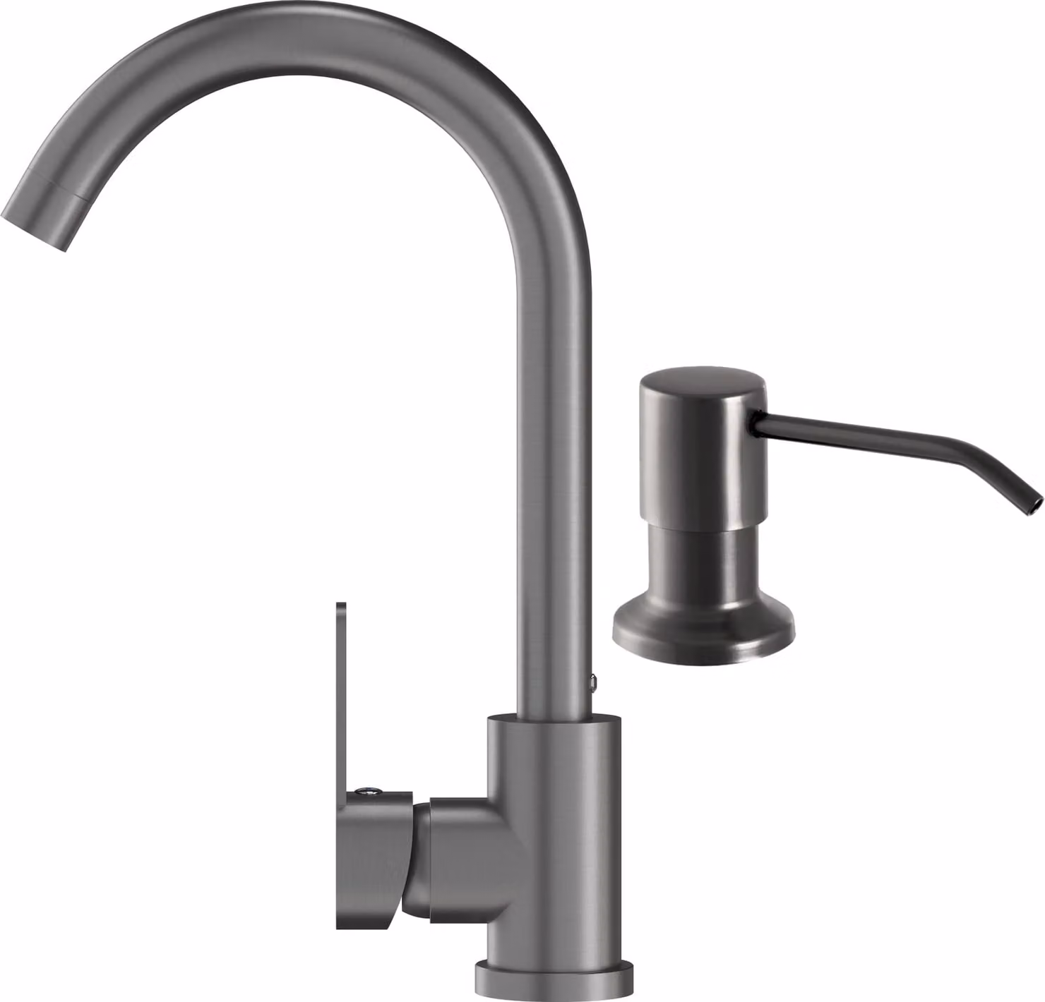 Granitan - Rubinetto da cucina - Rubinetto per lavello - Orientabile a 360° - Gun Grey - 32 cm - Rubinetto da cucina - PRESTIGE