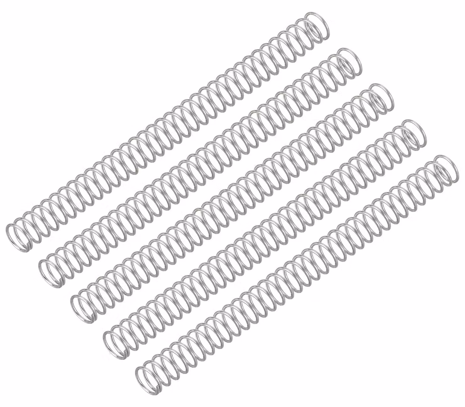 Molle a compression, confezione da 5 pezzi, acciaio inossidabile 304, diametro del filo 0,4 mm, diametro esterno 4 mm, lunghezza 50 mm