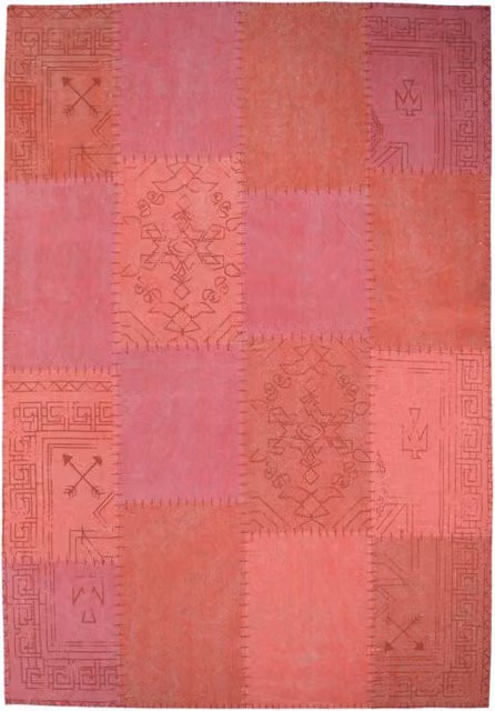 Tappeto Lyrical 200 Patchwork in Cotone Blu e Grigio