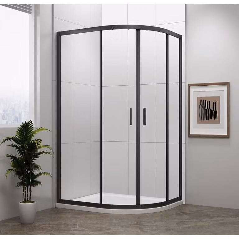 EASY BLACK cabina doccia quadrante 1000x800mm, L/R, vetro trasparente