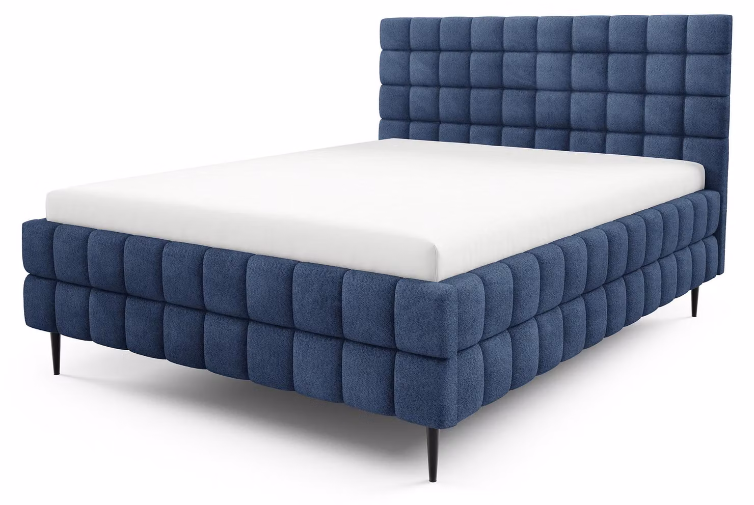 Letto imbottito con contenitore Stratus, profondità dell'oceano, 180 x 200 cm