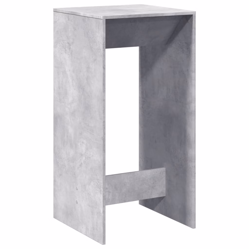 Tavolo da Bar Grigio Cemento 51x50x103,5cm in Legno Multistrato