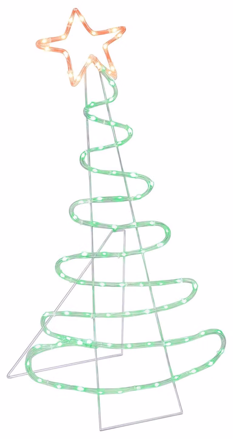 Albero di Natale a LED, modello LOVIOSA, con 100 luci rosse e verdi