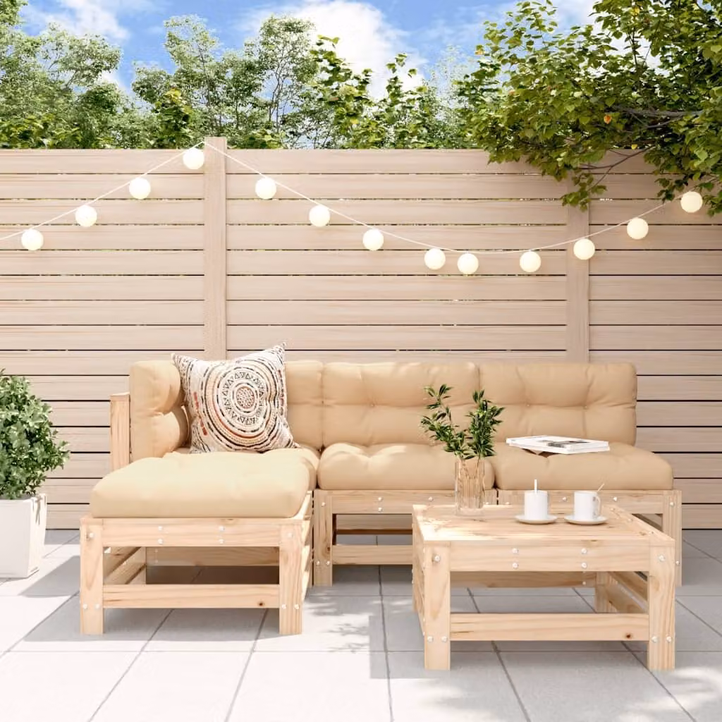 Maison Exclusive - Set Salotto da Giardino 5 pz in Legno Massello di Pino