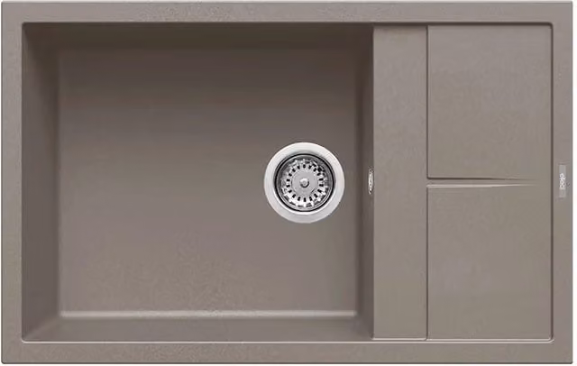 Lavello Elleci Incasso 1 vasca 78x50 Unico 310 Keratek Plus Grigio Dove Grey LKU31093
