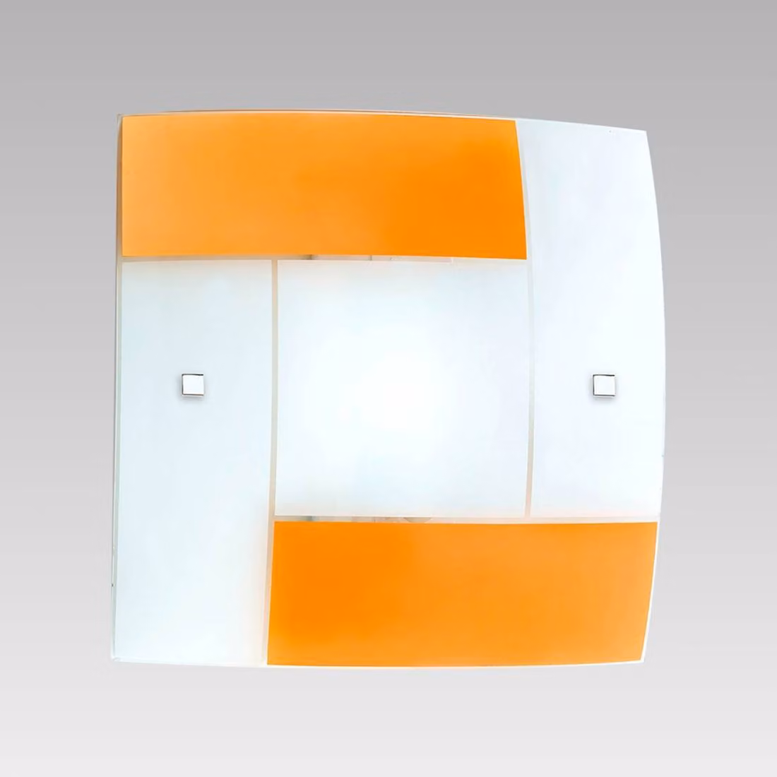 Plafoniera SINUS 1xE27/40W vetro bianco-arancio 28,5cm×28,5cm dimmerabile