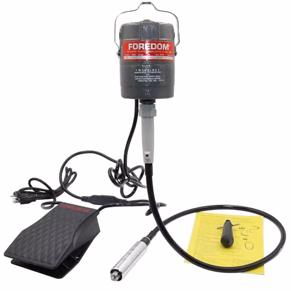 Levigatrice per mole flessibili CC30 - Motore esterno - 230 W - 220 V - 0–24.000 giri/min - Pedale a pavimento - Ideale per la lucidatura di gioielli