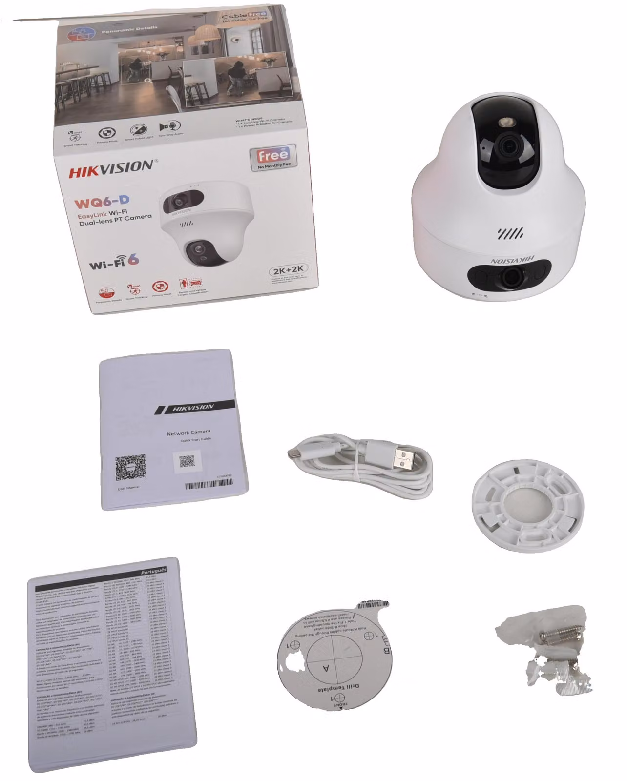 Telecamera, tracciamento intelligente, audio bidirezionale, 6MP, 2.8mm, senza alimentatore