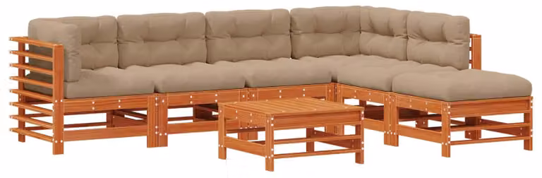 Set Lounge da Giardino 7 pcs Marrone Cerato