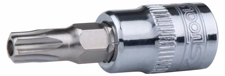 KS Tools 1/4" CHROMEplus bit socket TX con foro frontale, TB20