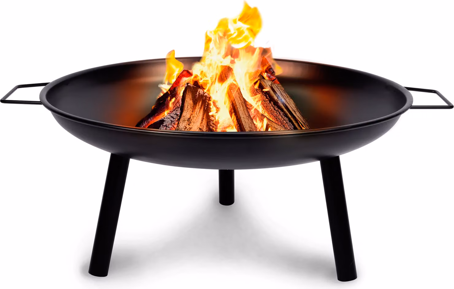 ciotola per fuoco alpina Ø60 cm cesto per fuoco con manici - canna da fuoco per il giardino - stufa da patio per legna da ardere - adatta per falò - caminetto da giardino - Acciaio al carbonio