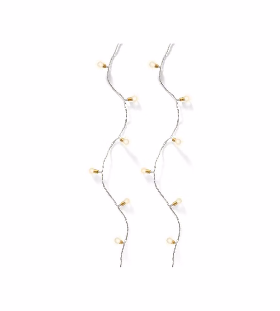 Lumineo Luci Natalizie LED Bianco Caldo Vintage  - 18 m