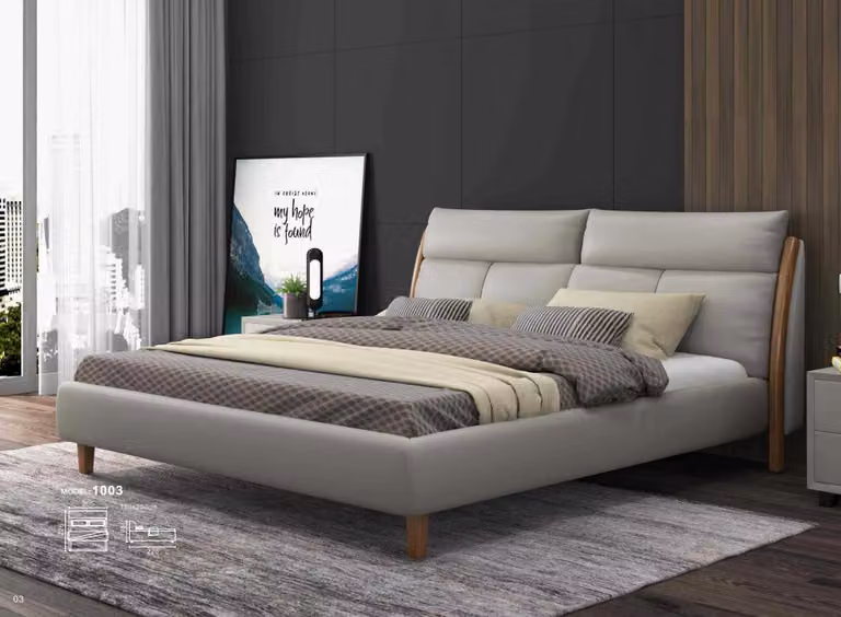 Design Textil Bett Ehe Modernes Hotel Gestell Luxus Schlaf Zimmer Doppel Betten