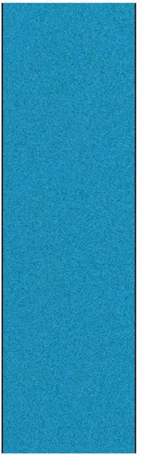 Zerbino rettangolare Design In moderno in poliammide e PVC, Ciano e Nero, L: 120 cm, P: 400 cm – 1