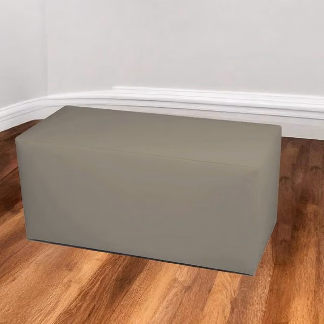 Pouf Bucuresti Talamo Italia, poltrona sacco e poggiapiedi multiuso, colore beige, L: 90 cm, P: 40 cm, H: 42 cm