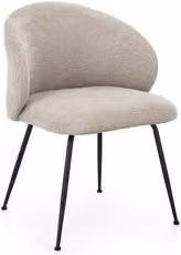 Sedia moderna Bizzotto in tessuto grigio e beige con struttura in metallo