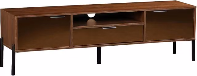 Mobile TV vintage Sweeek in legno e metallo marrone L: 151,5 cm, P: 38,0 cm, H: 44,7 cm