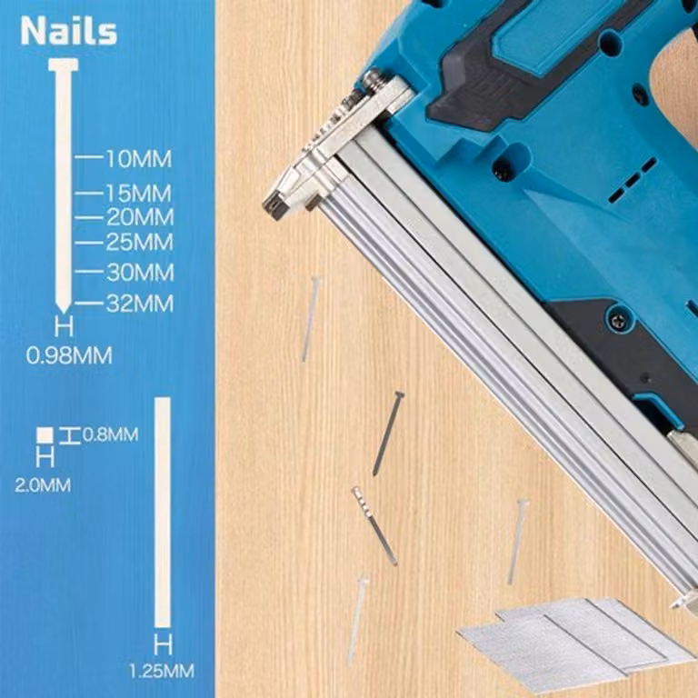 Pistola elettrica senza fili per chiodi - 18V - lunghezza dei chiodi di 30 mm, ideale per la lavorazione del legno