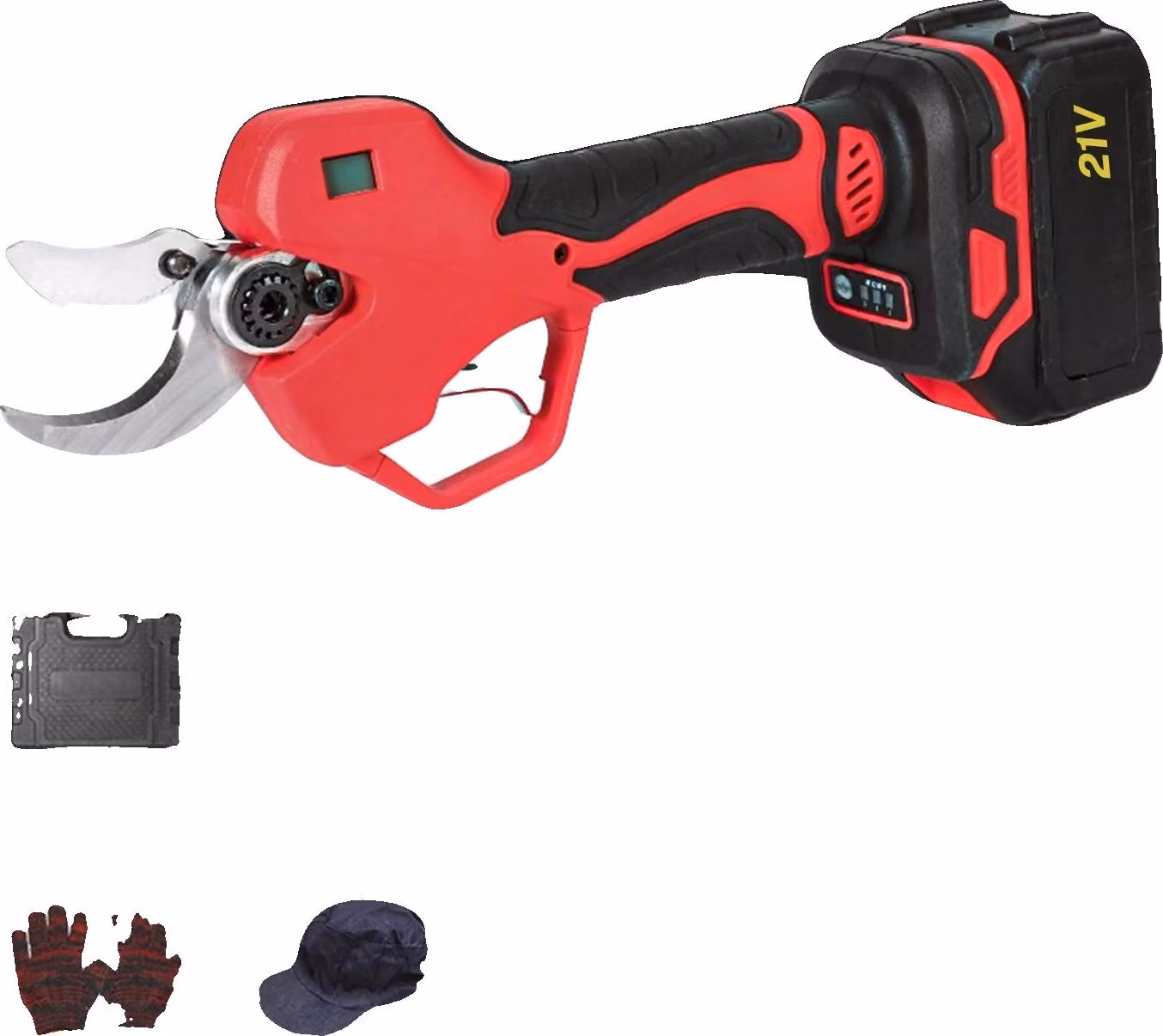 Sega telescopica a batteria, impugnatura regolabile, taglio efficiente, con 2 batterie