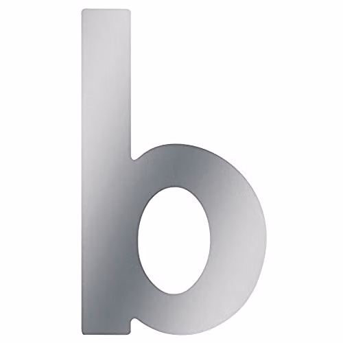 Lettera civica "b" in acciaio Inox