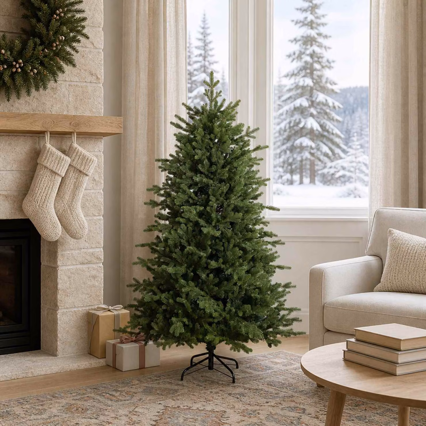 vidaXL Albero di Natale Artificiale con Rami Pieghevoli 120 cm