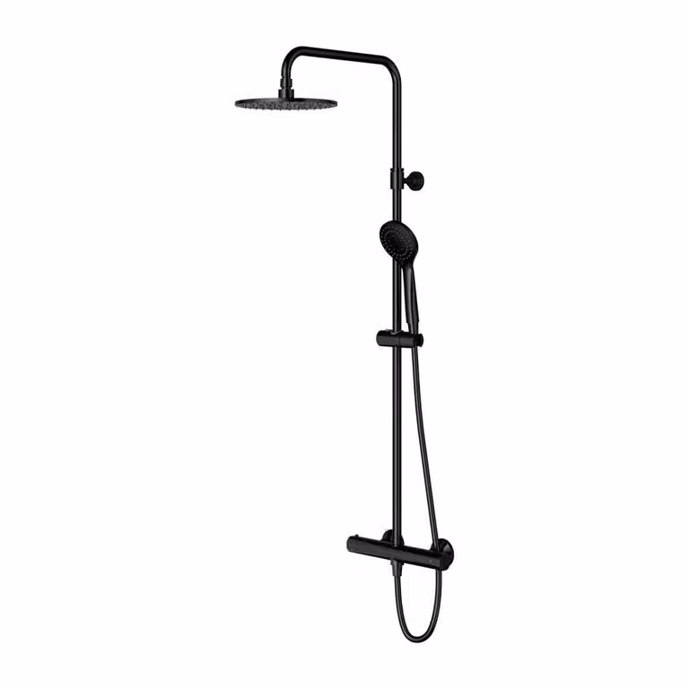 Omnires Y Y1244LUXLBL Set doccia con miscelatore termostatico, nero