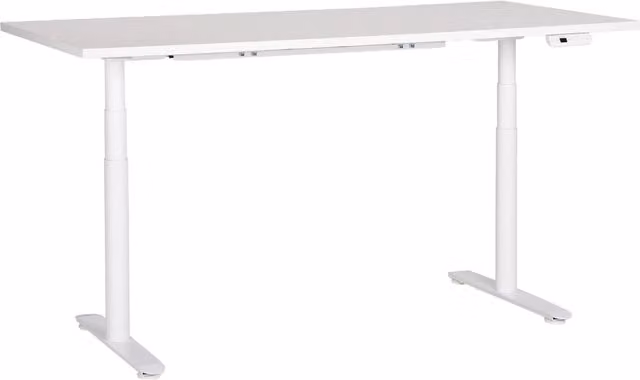 Scrivania regolabile elettricamente bianco 180 x 80cm Struttura in acciaio verniciato a polvere