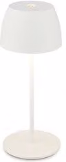 Lampada da tavolo Briloner bianca con luce bianco caldo, 150 Lumen, 2,5 W, protezione IP44, L/P/H: 8 x 20 cm