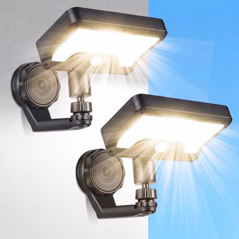 Set di 2 luci solari, con sistema magnetico, 92 LED, 3 temperature di colore, grado di protezione IP65