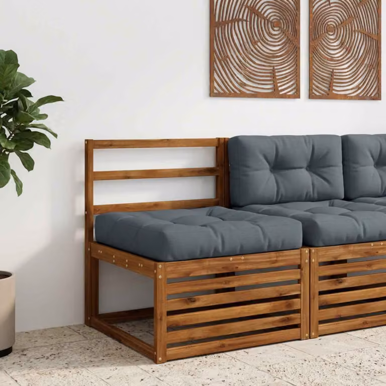 Cuscino per sedia vidaXL VIANEN in poliestere blu con rivestimento rimovibile e lavabile