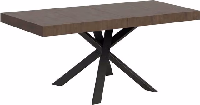 Tavolo allungabile moderno Itamoby L/P/H: 90 x 90 x 76 cm fino a 194 cm, colore marrone e antracite