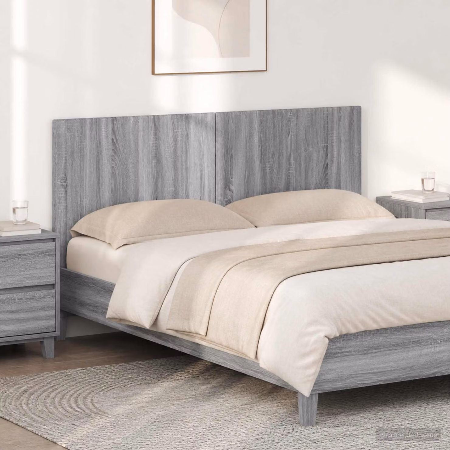 Testiera da muro vidaXL BREDA Sonoma grigio in legno ingegnerizzato L: 180,5 cm, H: 50 cm, P: 16 cm