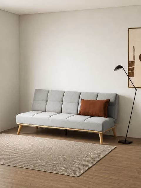 Divano letto Owen Kenay Home grigio con meccanismo click-clack, L: 187 cm, P: 84 cm