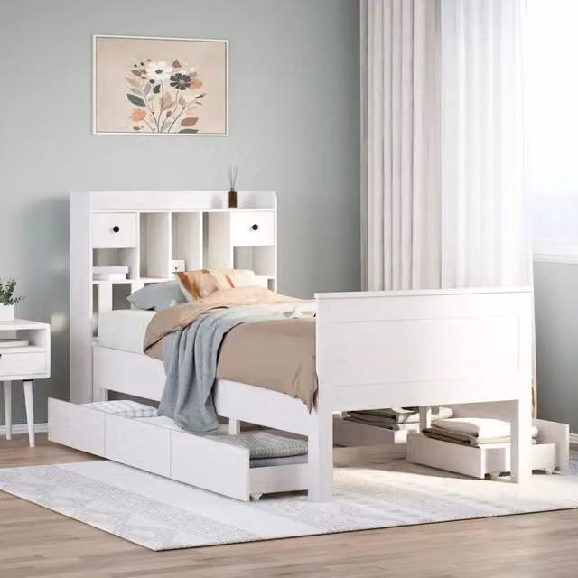 Letto con Libreria senza Materasso 75x190 cm in Legno Pino 3308946