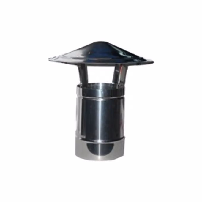 Ala terminale parapioggia in acciaio inox AISI 316L con 25 ali, finitura lucida, colore argento – 2
