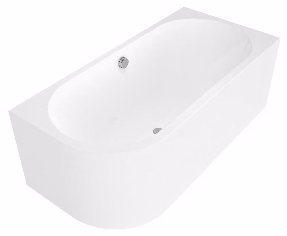 VIVA R MONOLITH vasca asimmetrica 170x75x60cm, destra, bianco