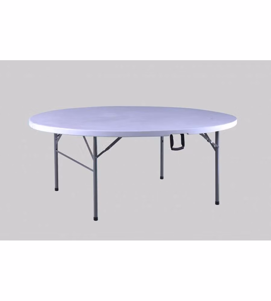 Tavolo tondo con gambe pieghevoli cm 182 x h. 74