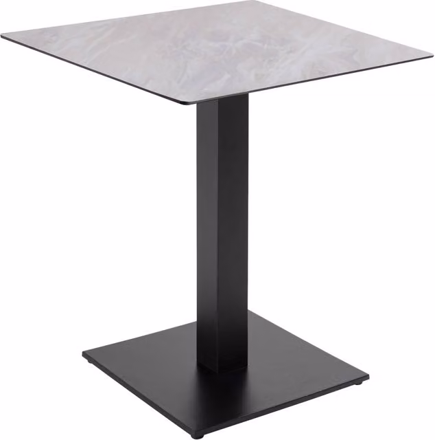 Oviala - Tavolo da pranzo 70 x 70 cm rivestimento in marmo beige
