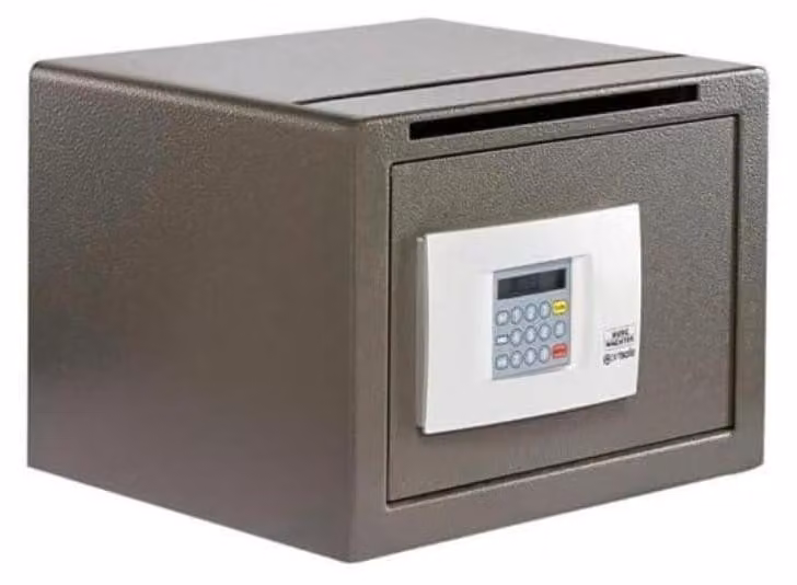 Cassaforte per mobili, con serratura elettronica a combinazione - Capacità: 20,5 litri - Acciaio legato - Colore: nero