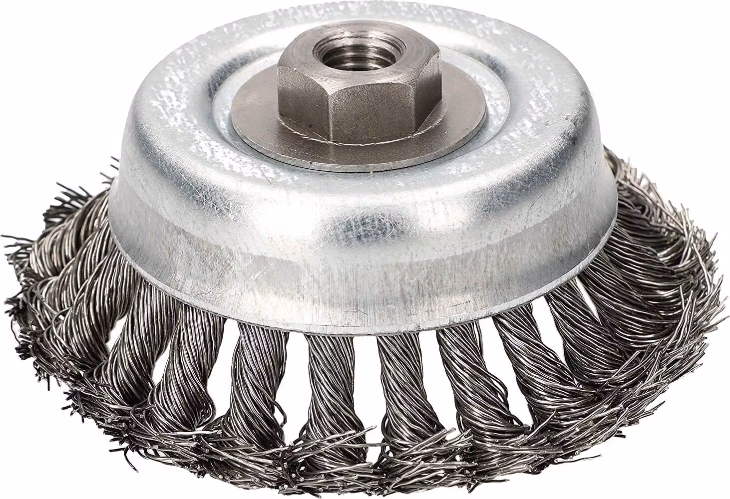 KOTARBAU® Spazzola a tazza 120 mm con filo annodato M14 per smerigliatrici angolari