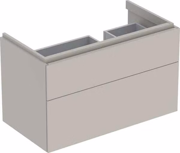 Geberit Xeno 2, armoire sous lavabo avec découpe pour siphon à droite, 880x530x462mm, 2 tiroirs, 500.516.00.1, 500.516.00.1