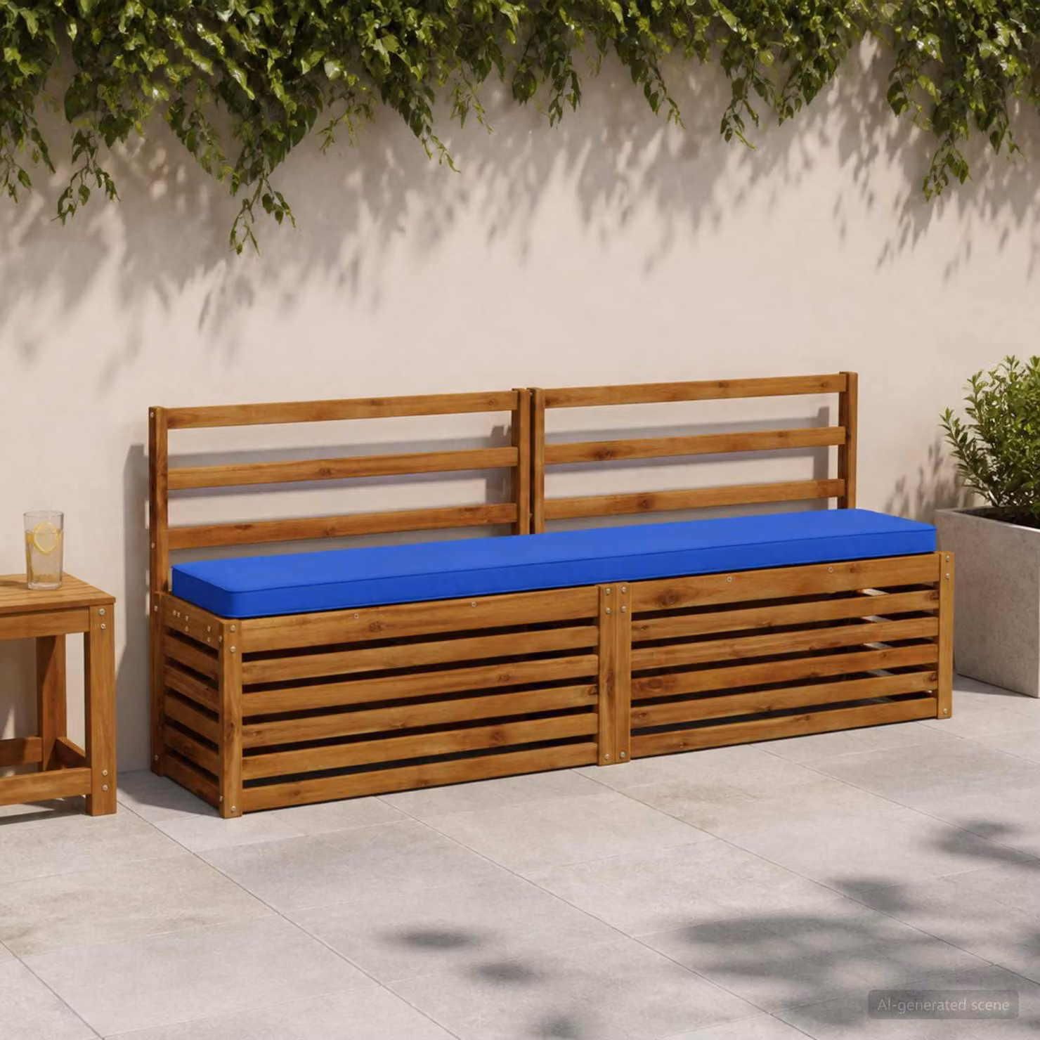 Cuscino per Panchina vidaXL VUGHT in Poliestere Blu Reale con Rivestimento Lavabile e Resistente ai Raggi UV